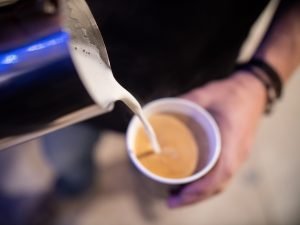 Food Truck Coffee being served by skilled barista